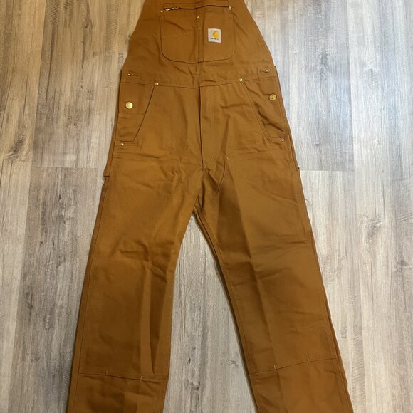*NEW* CARHARTT Men's Relaxed Fit Duck Bib Overalls (32x30) R01-M - Picture 3 of 9